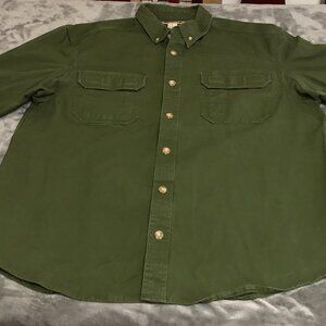 Duluth Trading XL Men’s Canvas Work Jacket – Fleece Lined, Snap Closure, Rugged